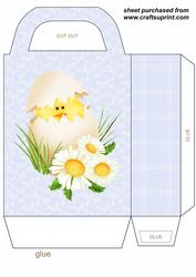 Blue Easter Chick Gift Bag