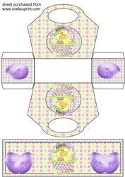 Easter Chick Gift Basket with Topper/bookmark 3