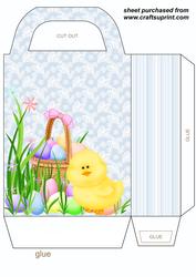 Blue Easter Chick Gift Bag
