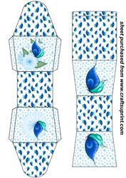 Blue Butterfly Floral Gift Box