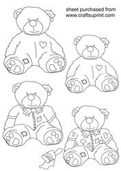 Scruffy Ted Digi Stamp Sheet