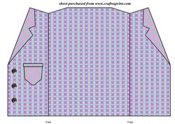 Pink and Lilac Hearts Jacket Card Blank