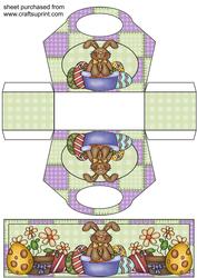 Chocolate Easter Bunny Gift Basket with Topper/bookmark 1