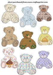 Assorted Teddies Toppers