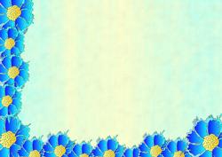 2 Tone Blue Daisy Backing Sheet 2