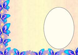 Blue and Purple Floral Butterfly Insert
