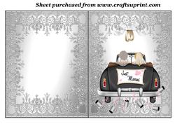 Female Civil Wedding Car Card