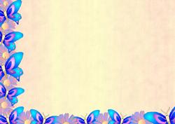 Purple and Blue Floral Butterfly Backing Sheet