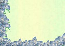 Blue Lilies Backing Sheet