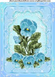 Blue Pansy Topper 2