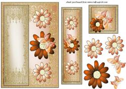 Orange Daisy Bookmark Card Front