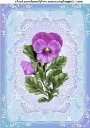 Purple Pansy Topper 1