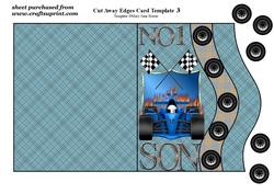 No 1 Son Racing Car Card