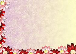 Pink and Red Daisy Backing Sheet 2