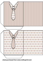 2 Light Brown Shirt and Tie Seed Packets