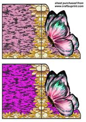 2 Butterfly and Daisy Notelets Set 8