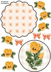 Orange Pansy Topper