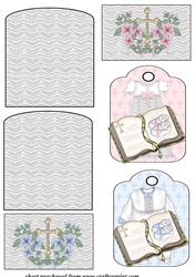 Girl and Boy Christening Pocket Toppers