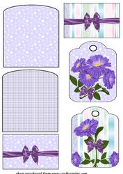 2 Purple Floral Pocket Toppers