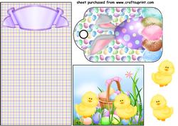 Easter Eggstravaganza Tag Pocket Card Front