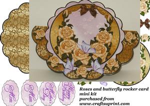 Floral Butterfly Rocker Card Mini Kit