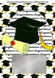 Black Cap and Scroll Graduation Topper