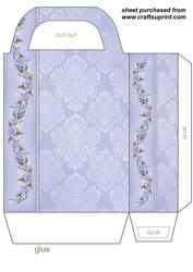 Blue Floral Gift Bag