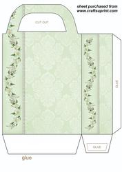 Green Floral Gift Bag