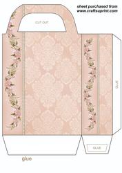 Peach Floral Gift Bag