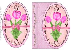 Pink Tulips Card Front