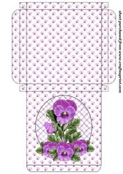 Purple Pansy Card Box