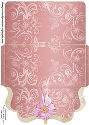 Strawberry Floral Butterfly Clutch Bag Money/voucher Wallet