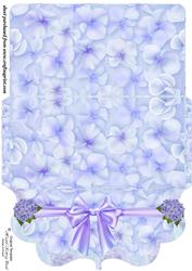 Lilac Hydrangea Clutch Bag Money/voucher Wallet