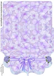 Mauve Hydrangea Clutch Bag Money/voucher Wallet