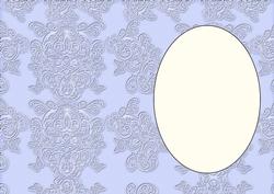 Blue Embossed Floral Butterfly Insert 2