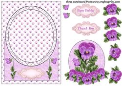 Purple Pansy Card Front(n)