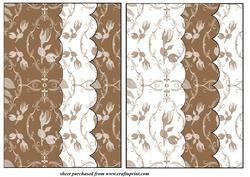 2 Chocolate Rose Card Front Blanks