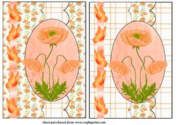 2 Orange Poppy Card Fronts