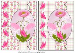 2 Pink Poppies Card Fronts