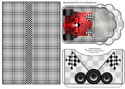 Red Racing Car Pocket Card Front