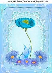 Blue Floral Topper