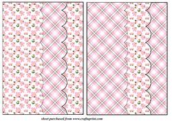 2 Pink Cherry Blossom Card Front Blanks