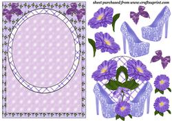 Purple Floral Shoes Card Front