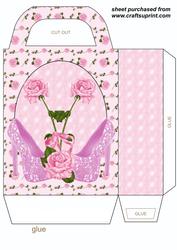 Pink Floral Shoe Gift Bag