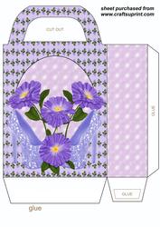 Purple Floral Shoe Gift Bag