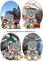 4 Train Driver Bear Toppers