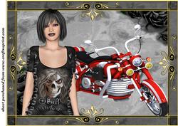 Red Biker Chick Topper 2