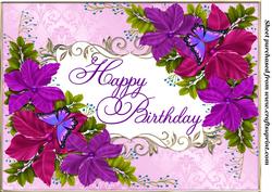 Pink Floral Birthday Topper