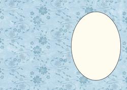 Sun Faded Floral Insert Blue