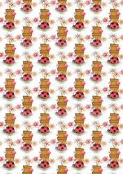 Floral Ladybird Backing Sheet